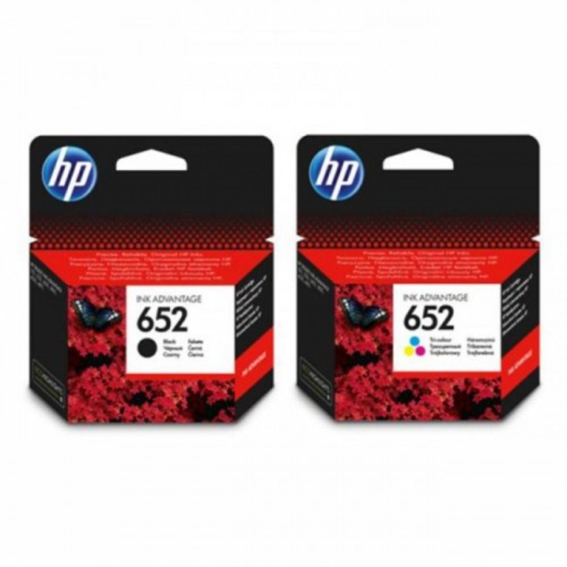 Hp Ink Cartridge 652 Black And 652 Tri Color Set Hp Ink Cartridge 652 Black And 652 Tri Color Set