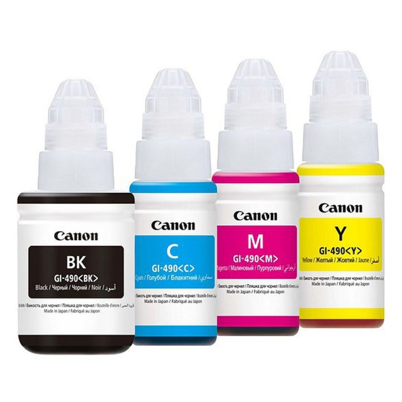 Canon GI-490 Ink Bottle - C/M/Y/B Canon GI-490 Ink Bottle - C/M/Y/B