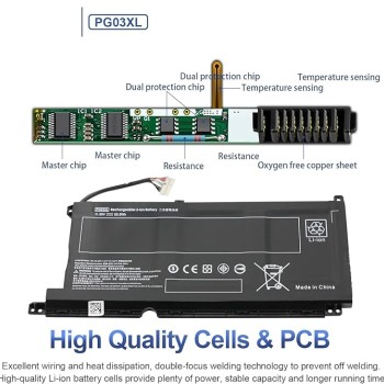 Wefly PG03XL Laptop Battery Compatible for HP Gaming 15-dk0xxx 15-dk1xxx 15-dk2xxx 15-ec0xxx 15-ec1xxx 15-ec2xxx 16-a0xxx 15-dk0015la 15-dk0001la 15-dk0001la 15-dk0001la 15-dk0001la 0007ng HSTNN-DB9G Wefly PG03XL Laptop Battery Compatible for HP Gaming 15-dk0xxx 15-dk1xxx 15-dk2xxx 15-ec0xxx 15-ec1xxx 15-ec2xxx 16-a0xxx 15-dk0015la 15-dk0001la 15-dk0001la 15-dk0001la 15-dk0001la 0007ng HSTNN-DB9G