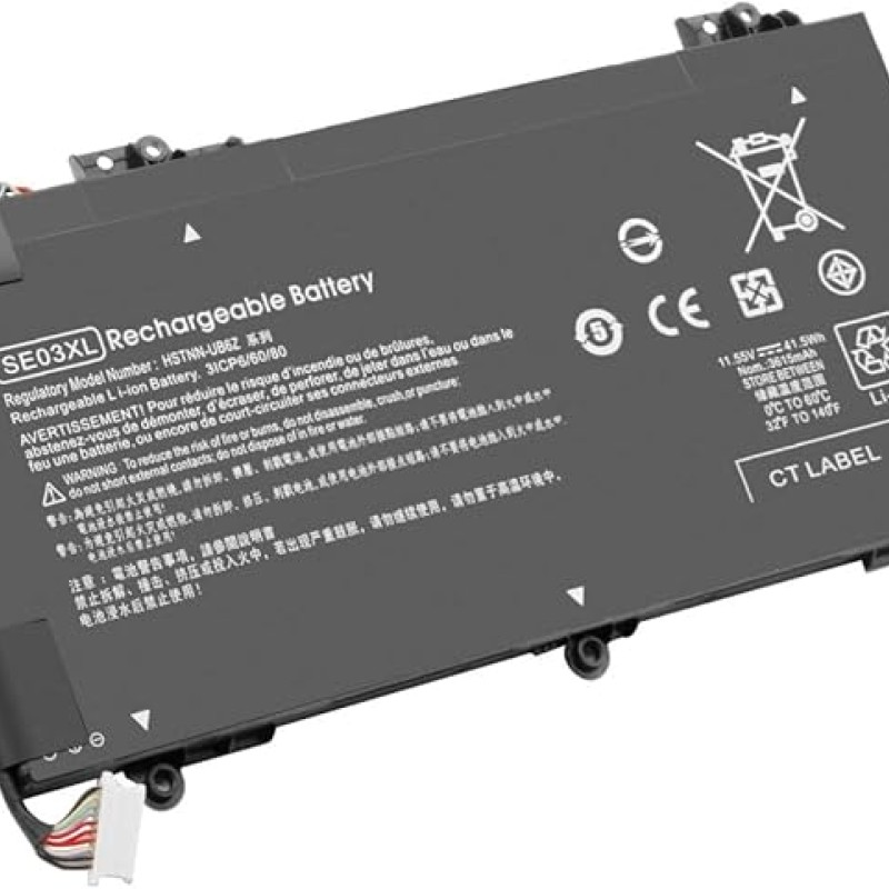 Exmate Battery for HP SE03XL HSTNN-LB7G 849568-421 849908-850 TPN-Q171, HP Pavilion 14-AL000 Series Pavilion 14-AL001ng, HP Pavilion 14-AL100 Series Pavilion 14-AL102ng [11.55V 3400] 39.27 Wh]
