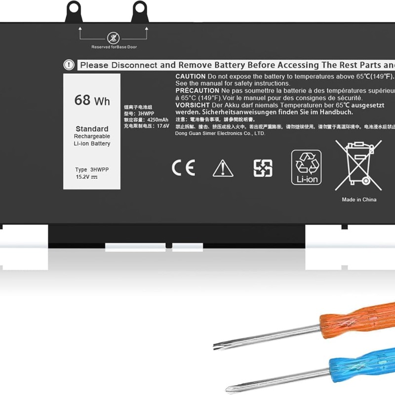 3HWPP Laptop Battery Replacement for Dell Latitude 5401 5410 5411 5501 5510 5511 Precision 3541 3551 Series Note