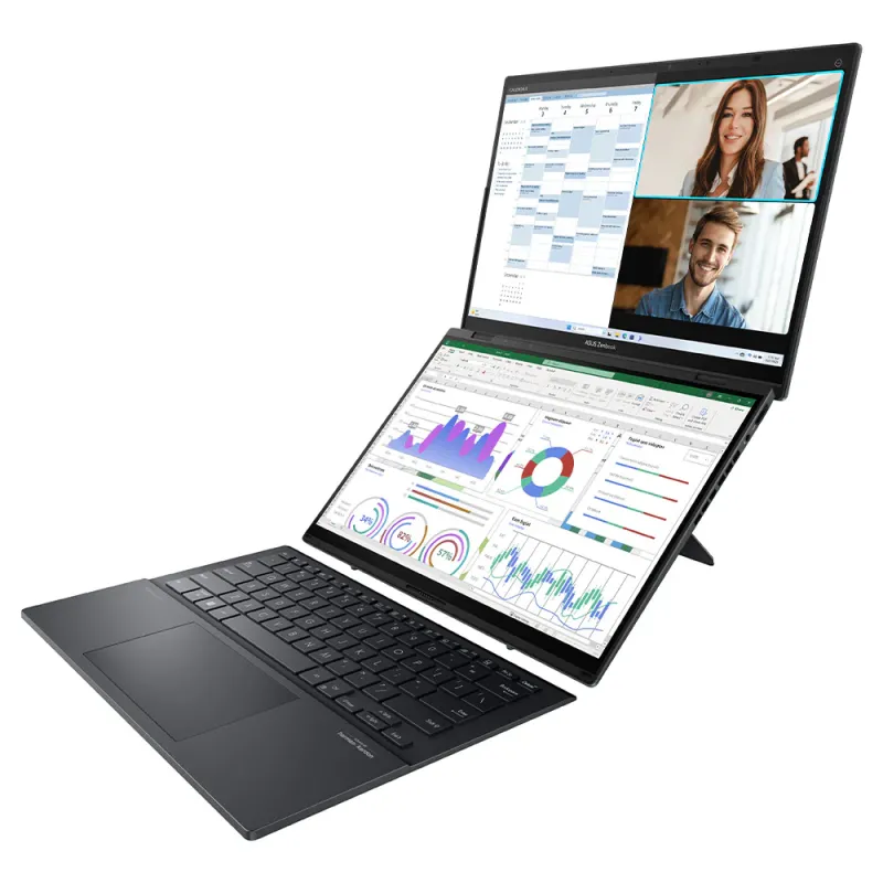 ASUS ZenBook DUO UX8406CA-OLED009WS Gaming Laptop (Intel Core Ultra 9 285H - 32GB Ram - M.2 NVMe 2TB - Intel Arc Graphics - 14.0 Inch 3K Touchscreen 120Hz - Stylus ASUS Pen - Laptop Sleeve - Win11) - Inkwell Gray ASUS ZenBook DUO UX8406CA-OLED009WS Gaming Laptop (Intel Core Ultra 9 285H - 32GB Ram - M.2 NVMe 2TB - Intel Arc Graphics - 14.0 Inch 3K Touchscreen 120Hz - Stylus ASUS Pen - Laptop Sleeve - Win11) - Inkwell Gray