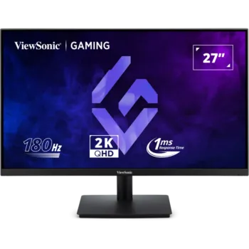 ViewSonic VX27G1-2K 27 Inch 2K QHD 180Hz Gaming Monitor – IPS Panel, 1ms MPRT, FreeSync Premium & G-Sync Compatible, HDR10, Eye Care Technology, HDMI 2.0×2 & DisplayPort 1.4×1