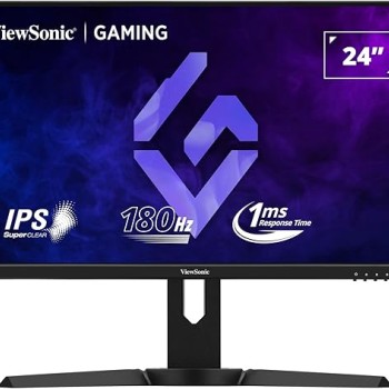 Viewsonic XG2409 Gaming Monitor 24"| IPS Panel| 180Hz| 1ms response| | AMD FreeSync Premium| NVIDIA G-Sync Compatible| Fully Ergonomic |blue light filter | EyeProTech| 3 Years Local Warranty