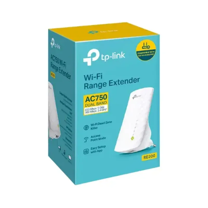 TP-Link RE200 Mesh Wi-Fi Range Extender, AC750