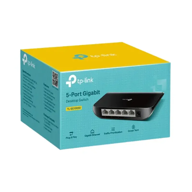 TP-Link TL-SG1005D Desktop Switch, 5-Port Gigabit