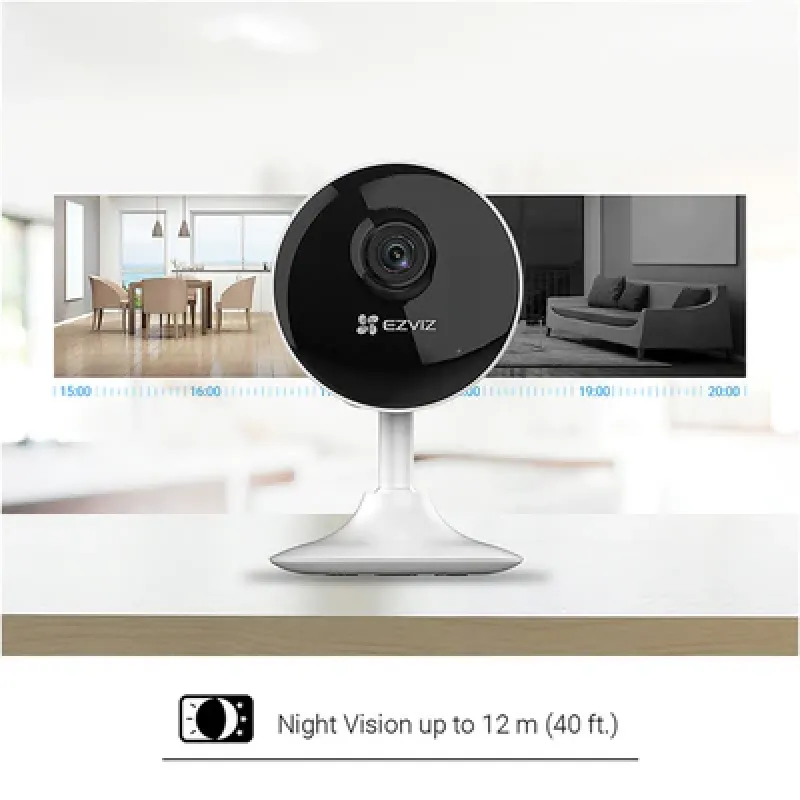 EZVIZ C1C-B Smart Home Security Camera – Full HD 1080p, Motion Detection, Night Vision – White-Black EZVIZ C1C-B Smart Home Security Camera – Full HD 1080p, Motion Detection, Night Vision – White-Black