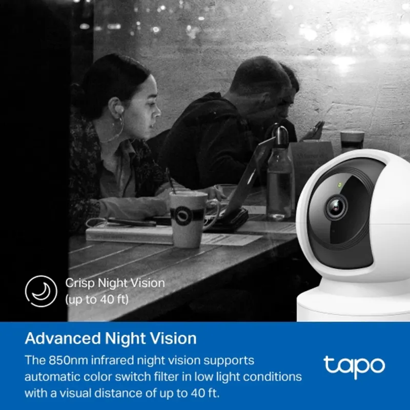 Tapo C202 V2 Wi-Fi Pan & Tilt Indoor Security Camera 2MP 3.83mm (Mic) Tapo C202 V2 Wi-Fi Pan & Tilt Indoor Security Camera 2MP 3.83mm (Mic)