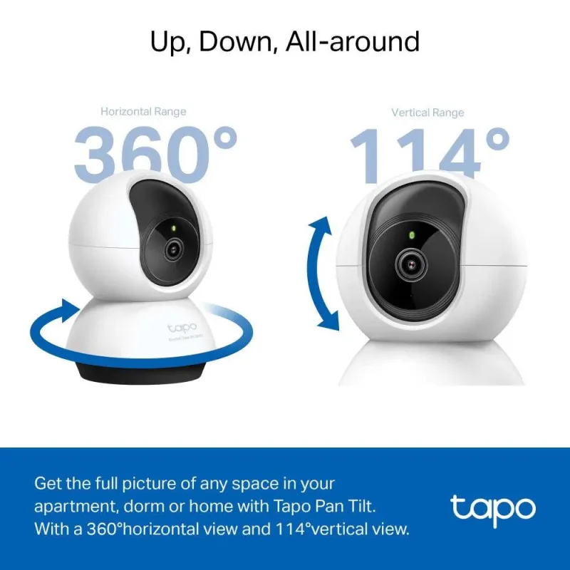 Tapo C220 V1 Wi-Fi Pan & Tilt AI Indoor Security Camera 2K 4MP 4mm (Mic) Tapo C220 V1 Wi-Fi Pan & Tilt AI Indoor Security Camera 2K 4MP 4mm (Mic)