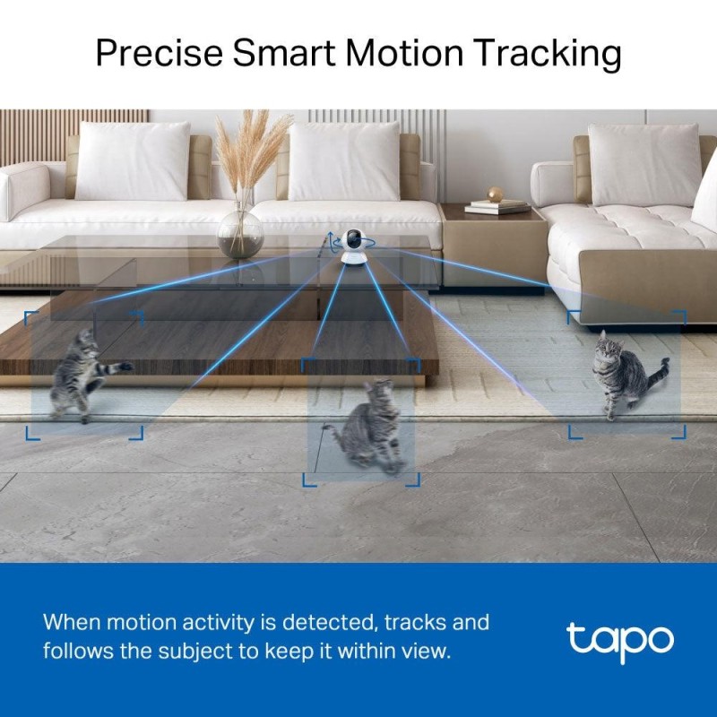 Tapo C220 V1 Wi-Fi Pan & Tilt AI Indoor Security Camera 2K 4MP 4mm (Mic) Tapo C220 V1 Wi-Fi Pan & Tilt AI Indoor Security Camera 2K 4MP 4mm (Mic)