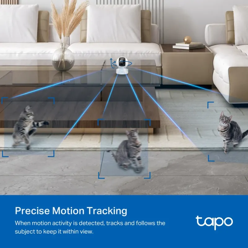 Tapo C222 V1 Wi-Fi Pan & Tilt AI Indoor Security Camera 2K 4MP 3.99mm (Mic) Tapo C222 V1 Wi-Fi Pan & Tilt AI Indoor Security Camera 2K 4MP 3.99mm (Mic)