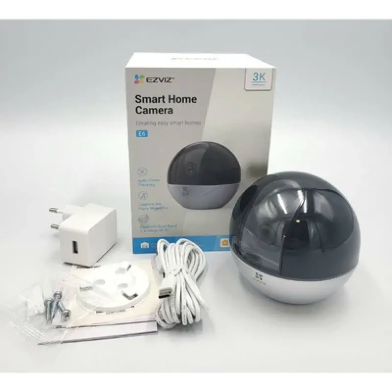 Ezviz E6 Smart Home Camera 3K Resolution Creating Easy Smart Homes - Black/Blue Ezviz E6 Smart Home Camera 3K Resolution Creating Easy Smart Homes - Black/Blue