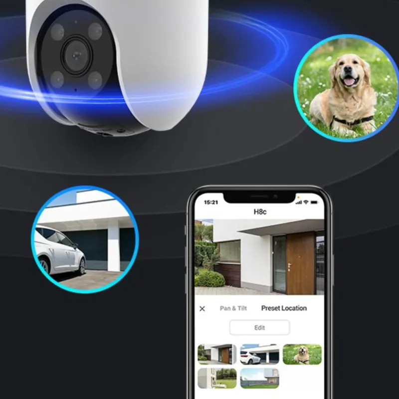 EZVIZ CS-H8C Wi-Fi Pan & Tilt Outdoor Security Camera 2K 3MP 4mm (Mic) (Full Color) EZVIZ CS-H8C Wi-Fi Pan & Tilt Outdoor Security Camera 2K 3MP 4mm (Mic) (Full Color)