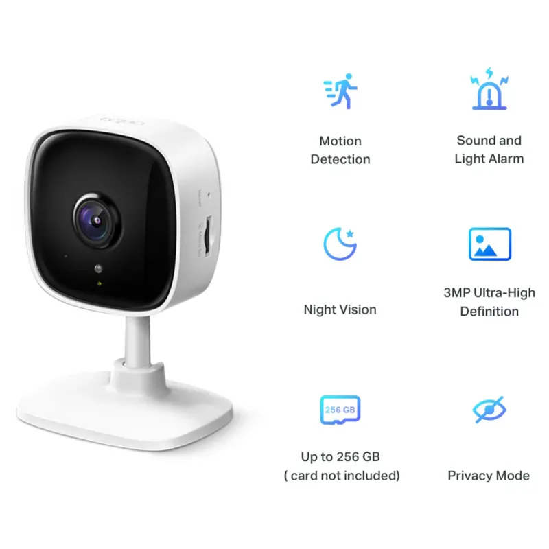 Tapo C110 V2.20 Wi-Fi Indoor Security Camera 3MP 3.3mm (Mic) Tapo C110 V2.20 Wi-Fi Indoor Security Camera 3MP 3.3mm (Mic)