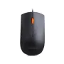 Lenovo 300 Mouse USB, High Resolution at 1600 DPI, Ambidextrous Design - Black