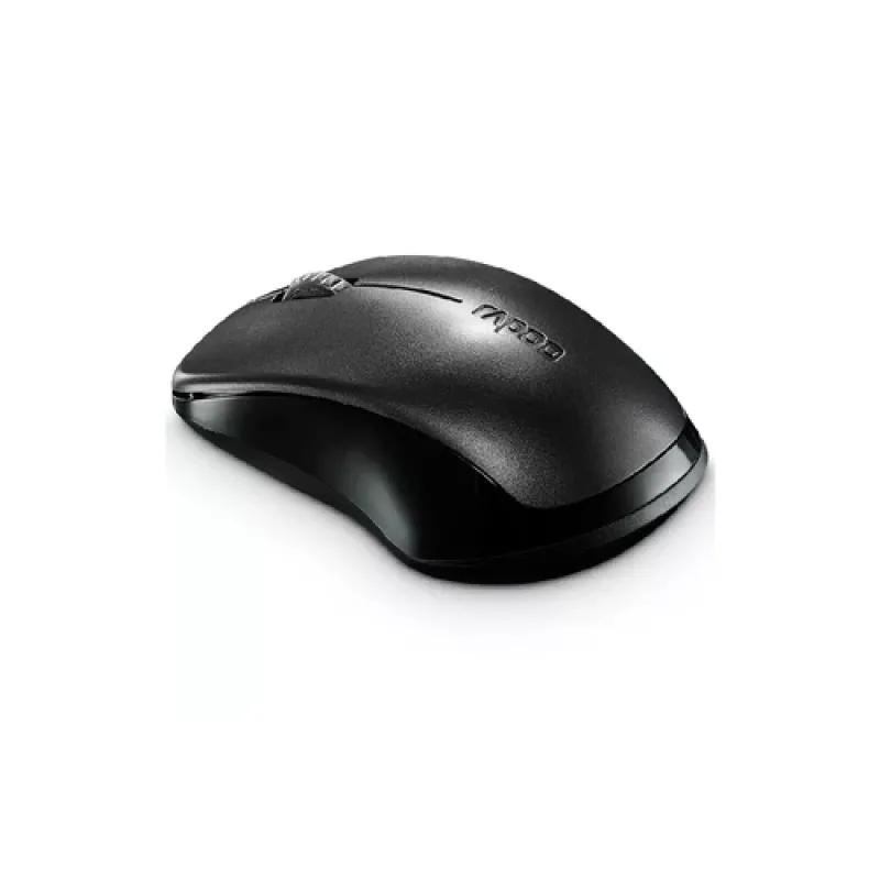 Rapoo Wireless Mouse 1620, Comfortable Elongated Design - Black Rapoo Wireless Mouse 1620, Comfortable Elongated Design - Black