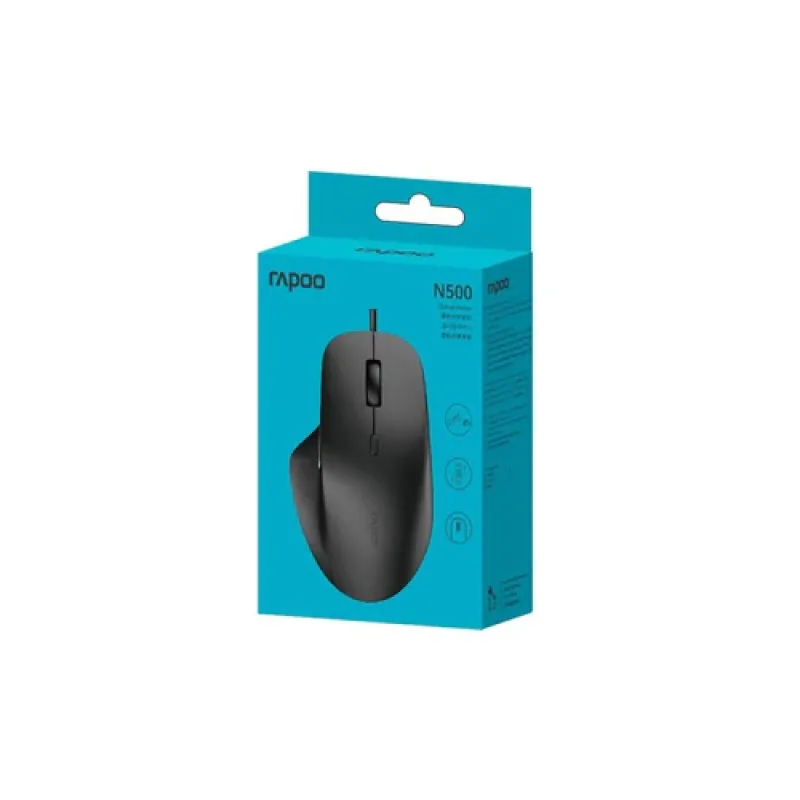 Rapoo N500 Optical Mouse - Black Rapoo N500 Optical Mouse - Black