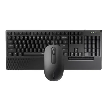 Rapoo Keyboard Combo, NX2000, Spill-Resistant keyboard and Mouse Design - Black Rapoo Keyboard Combo, NX2000, Spill-Resistant keyboard and Mouse Design - Black