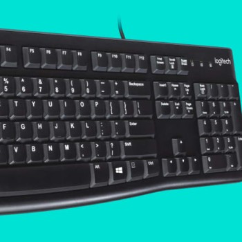 Logitech K120 Wired Keyboard, Arabic Layout, USB – Comfortable & Durable Typing - Black Logitech K120 Wired Keyboard, Arabic Layout, USB – Comfortable & Durable Typing - Black