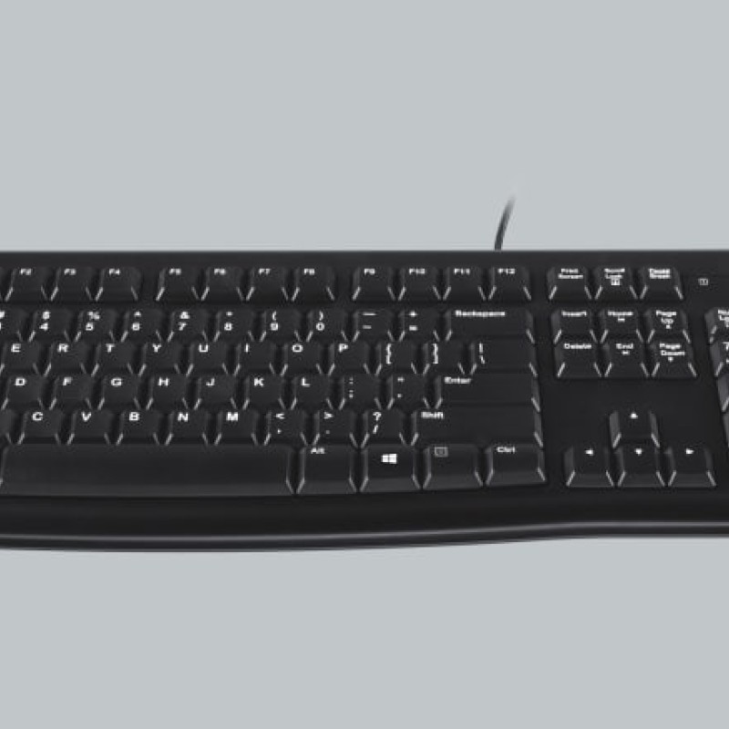 Logitech K120 Wired Keyboard, Arabic Layout, USB – Comfortable & Durable Typing - Black Logitech K120 Wired Keyboard, Arabic Layout, USB – Comfortable & Durable Typing - Black