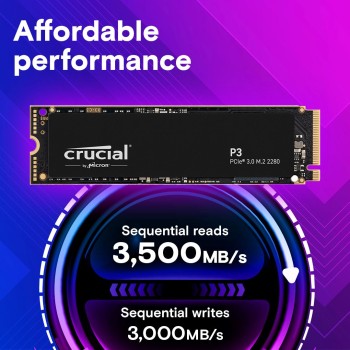Crucial P3 1TB PCIe M.2 2280 SSD Crucial P3 1TB PCIe M.2 2280 SSD