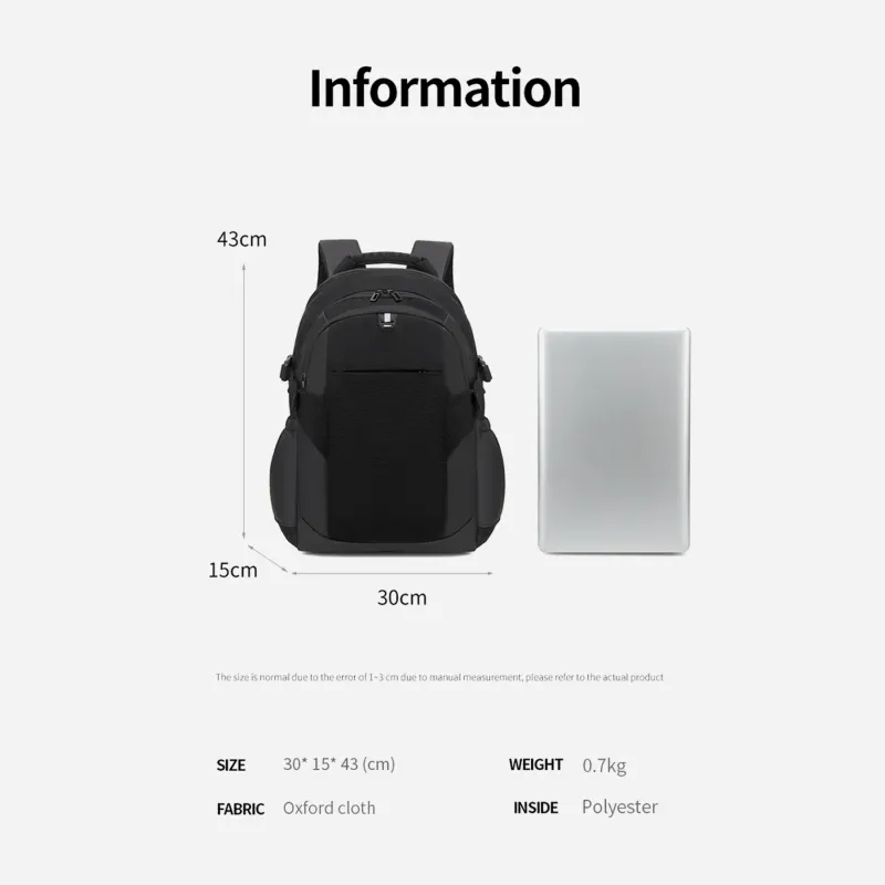 Rahala RAL 2204 laptop backpack-Black Rahala RAL 2204 laptop backpack-Black
