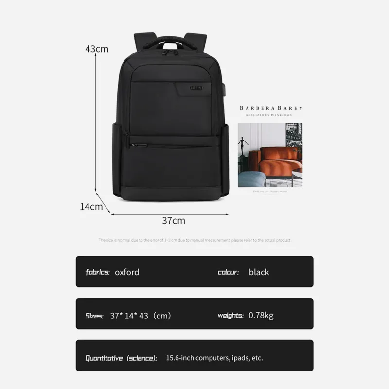 Rahala RAL503 laptop backpack-Black Rahala RAL503 laptop backpack-Black