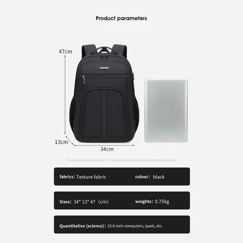 Rahala RAL810 BK laptop backpack-Black Rahala RAL810 BK laptop backpack-Black