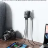 Joyroom Universal Travel Adapter, AC and 5 USB Ports - JR-TCW02, Black, 65 Watt
