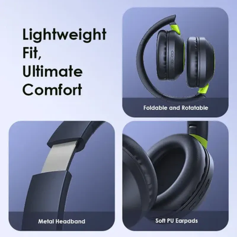 Oraimo BoomPop2S ENC Over-Ear Wireless Headphones - Nebule Blue Oraimo BoomPop2S ENC Over-Ear Wireless Headphones - Nebule Blue