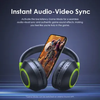 Oraimo BoomPop2S ENC Over-Ear Wireless Headphones - Nebule Blue Oraimo BoomPop2S ENC Over-Ear Wireless Headphones - Nebule Blue