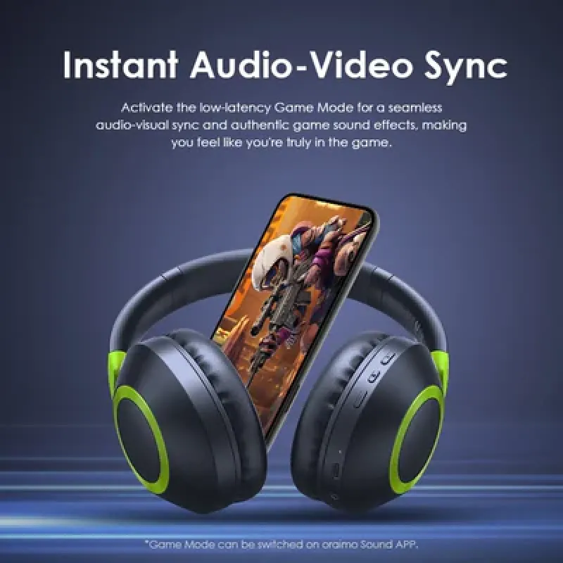 Oraimo BoomPop2S ENC Over-Ear Wireless Headphones - Nebule Blue Oraimo BoomPop2S ENC Over-Ear Wireless Headphones - Nebule Blue