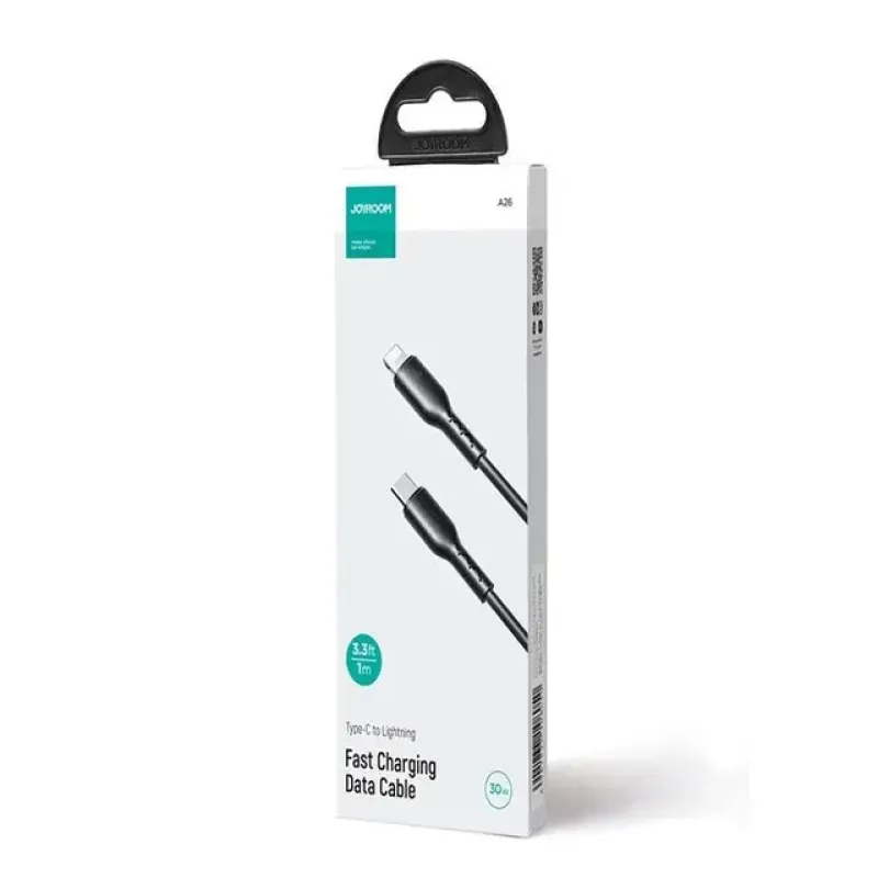 Joyroom Flash Charge Series USB Type-C to Lightning Cable - SA26-CL3-S-A9, Black, 1 Meter Joyroom Flash Charge Series USB Type-C to Lightning Cable - SA26-CL3-S-A9, Black, 1 Meter