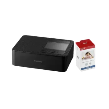 Canon SELPHY CP1500, Wi-Fi, 41 Second Printing, 8.9cm LCD - Black & Canon KP-108IN Color Ink and Paper Set