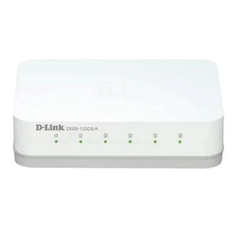 D-Link 5 Port Gigabit Desktop Switch - DGS-1005A - White D-Link 5 Port Gigabit Desktop Switch - DGS-1005A - White