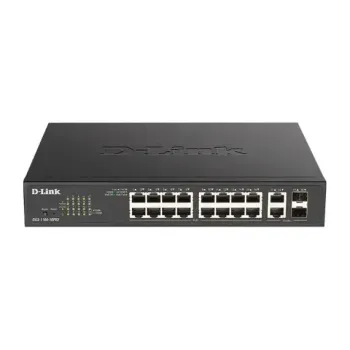 D-Link DGS-1100-18PV2 Smart Managed PoE Switch, 18-Port Gigabit with 2 Combo RJ45/SFP ports
