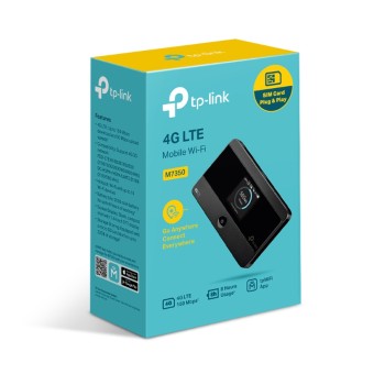 TP-Link 4G LTE M7350, Travel Mobile Mi-Fi Hotspot, Connection with Many Devices - Black
