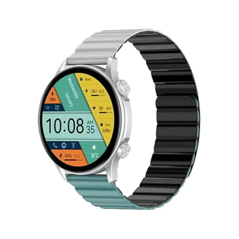 Kieslect Kr Pro Ltd Smart Calling Watch, 1.43" HD Colorful AMOLED Display, Bluetooth Calling, Water Resistance ( Double Strap ) - Silver Kieslect Kr Pro Ltd Smart Calling Watch, 1.43" HD Colorful AMOLED Display, Bluetooth Calling, Water Resistance ( Double Strap ) - Silver