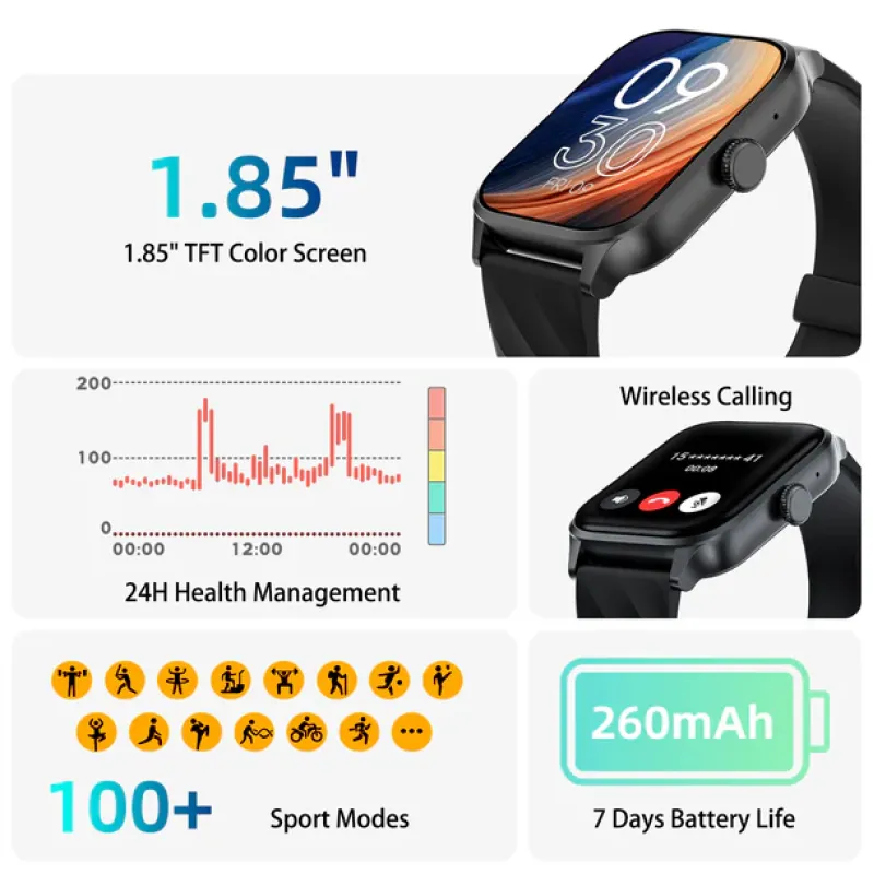 Weofly Active Smart Watch - Black Weofly Active Smart Watch - Black