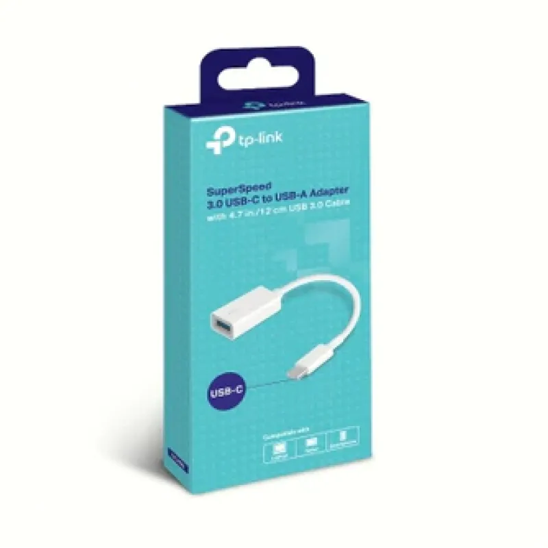 TP-LINK Super Speed 3.0 USB-C to USB-A Adapter - UC400 - White TP-LINK Super Speed 3.0 USB-C to USB-A Adapter - UC400 - White